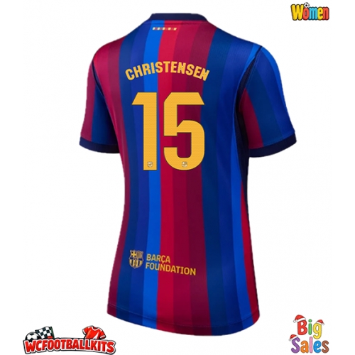 Barcelona Andreas Christensen #15 Replica Home Stadium Shirt for Women 2026-27 Short Sleeve